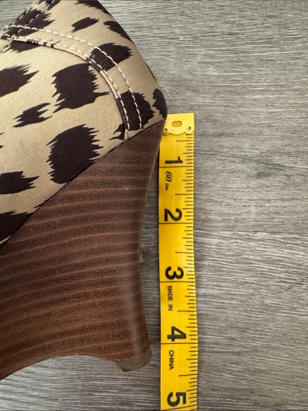 GUESS Leopard-Print Peep-Toe Wedge with Bow - Picture 8 of 9